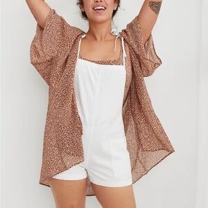 Aerie Tie Shoulder Shortalls NEW